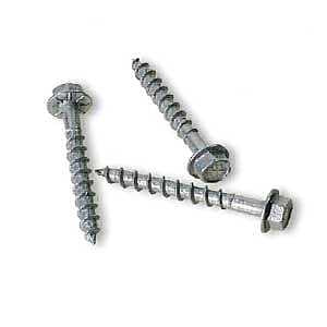 Simpson Strong-Tie Strong-Drive SD9112R100 Connector Screw, #9 Thread, 1-1/2 in L, Serrated Thread, Hex Drive, Steel