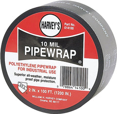 Harvey 14100 Pipe Wrap, 100 ft L, 2 in W, 10 mil Thick, Black