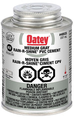 Oatey Rain-R-Shine 31581 Solvent Cement, Gray, 236 mL Can