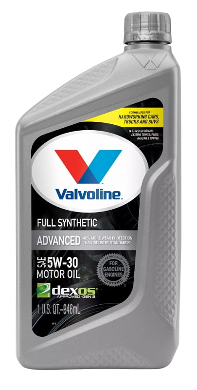Valvoline VV955 Advanced Full Synthetic Motor Oil, 5W-30, 1 qt, Bottle