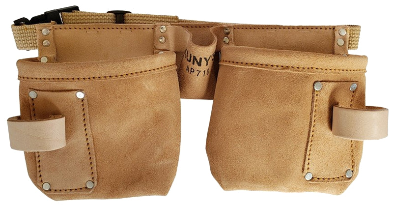 Kuny's Tool Works Series AP-710 Carpenter's Apron, Leather, Tan, 2-Pocket