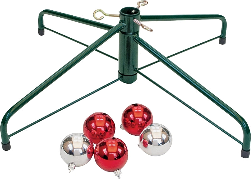 National Holidays Traditions 95-2464 Artificial Tree Stand, Steel, Green/Red, Powder-Coated
