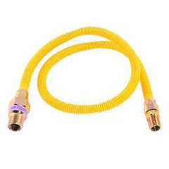 Eastman 10YE52V036B Gas Connector, 1/2 x 3/8 in, MIP, Stainless Steel, Epoxy-Coated, 36 in L, 3/8 in OD
