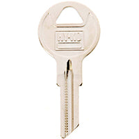 Hy-Ko 11010B1 Key Blank, Brass, Nickel, For: Briggs and Stratton Cabinet, House Locks and Padlocks, B1 Key Number