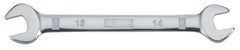 DeWALT DWMT75434OSP Open End Wrench, Metric, 14 x 15 mm Head, 7-13/32 in L, Polished Chrome