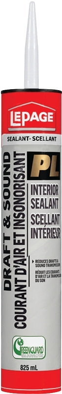 LePage GreenSeries 1469493 Interior Sealant, Liquid, Acrylic, White, 825 mL