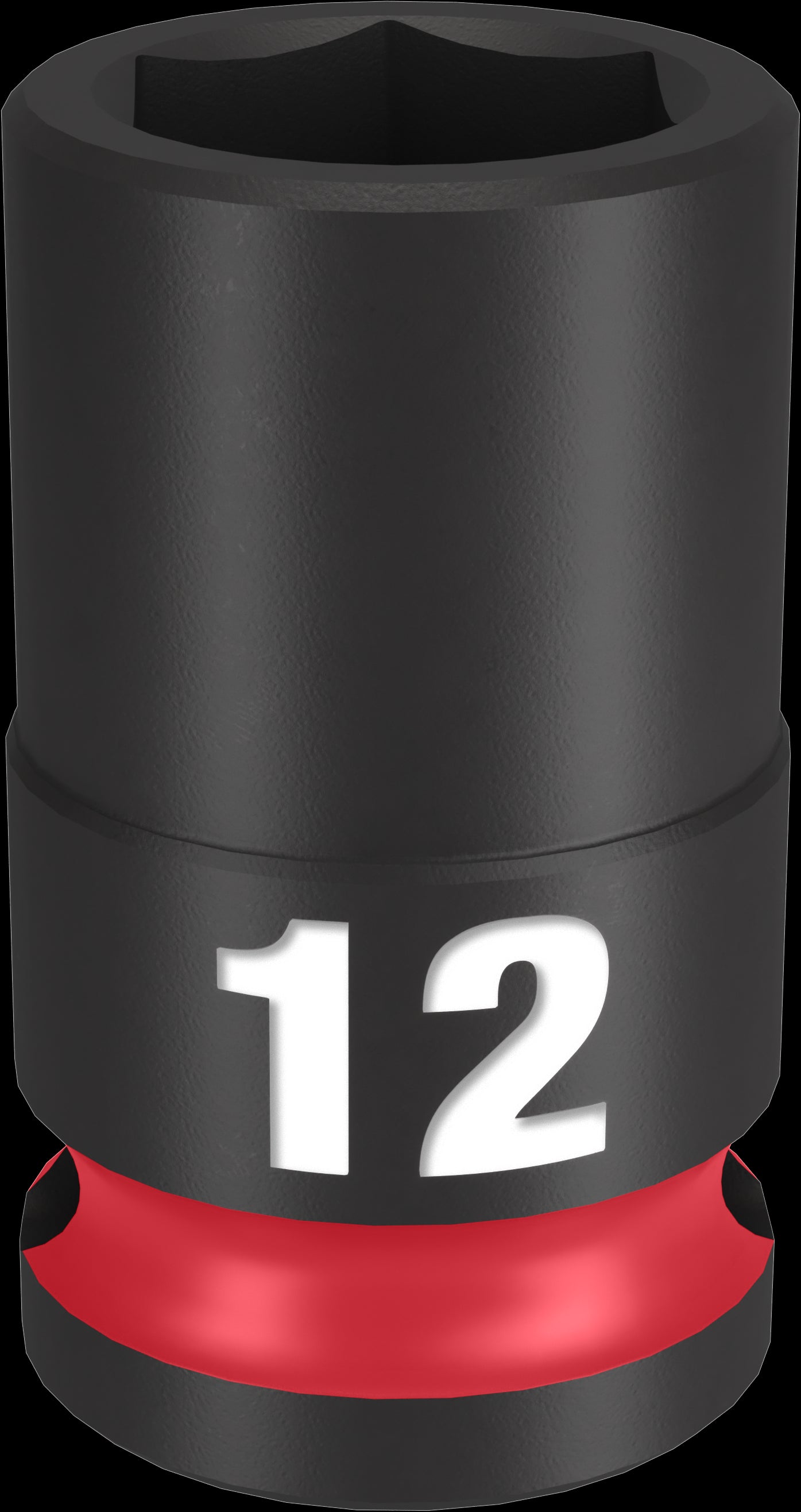 Milwaukee SHOCKWAVE Impact Duty Series 49-66-6136 Shallow Impact Socket, 12 mm Socket, 3/8 in Drive, Square Drive