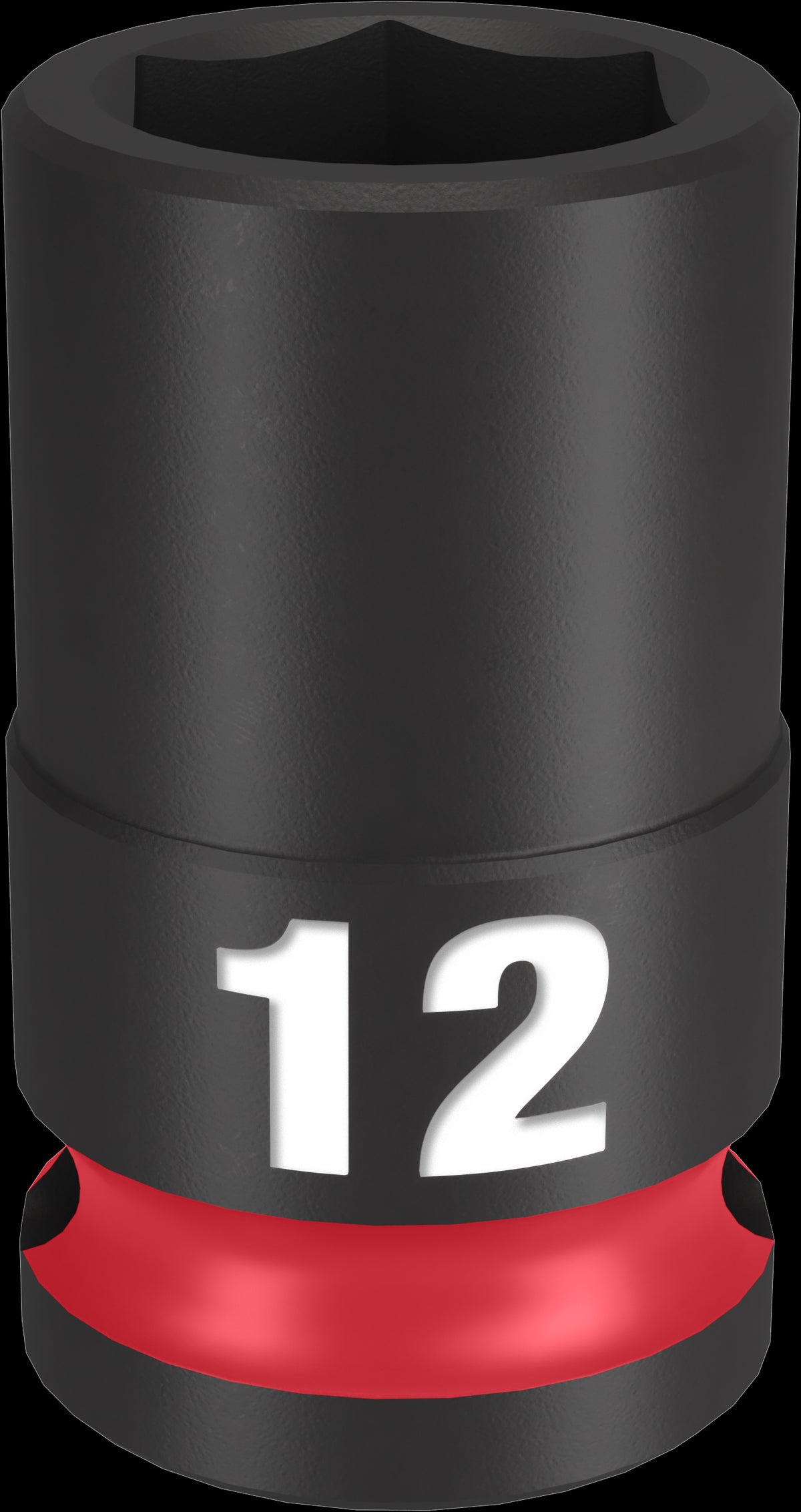 Milwaukee SHOCKWAVE Impact Duty Series 49-66-6136 Shallow Impact Socket, 12 mm Socket, 3/8 in Drive, Square Drive