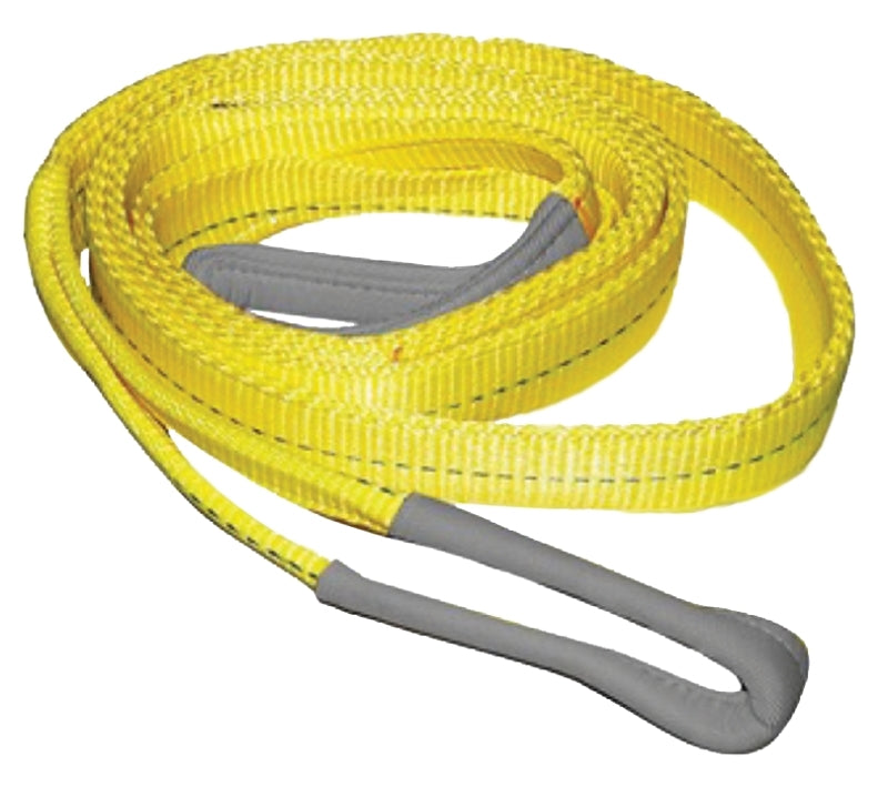 S-Line 20-EE2-9802X6 Lifting Sling, 2 in W, 6 ft L, 2-Ply, 6200 lb Vertical Hitch, Polyester, Gray