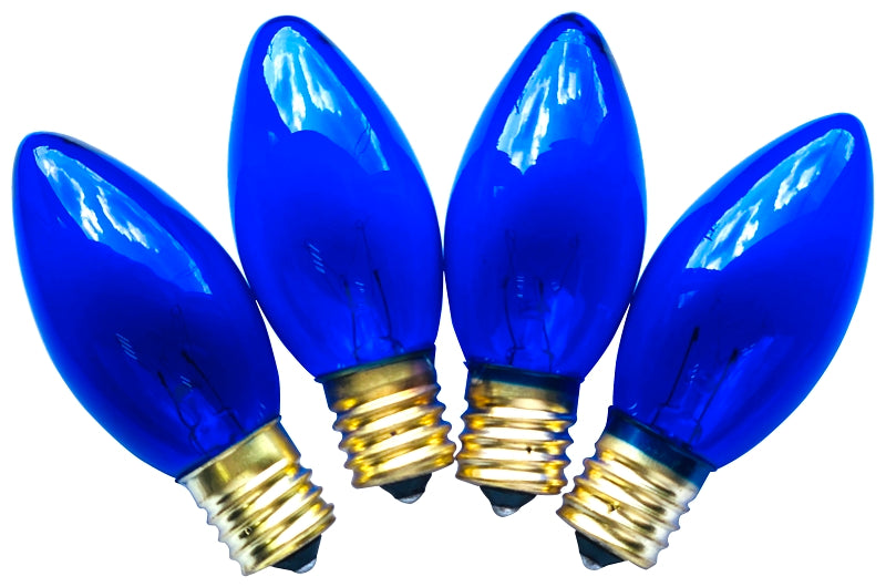 Hometown Holidays 19294 Light Bulb, 7 W, Intermediate Lamp Base, Incandescent Lamp, Transparent Blue Light