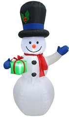 Hometown Holidays 90341 Christmas Inflatable Snowman, 6 ft H, Nylon, White, Super LED Bulb