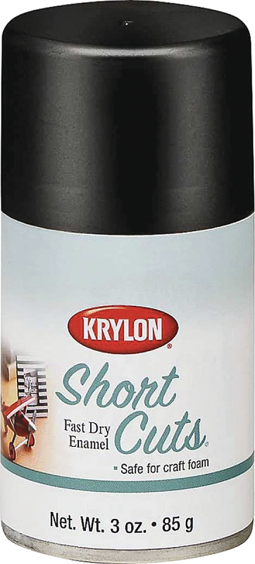 Krylon KSCS054 Craft Spray Paint, High-Gloss, Black, 3 oz, Can