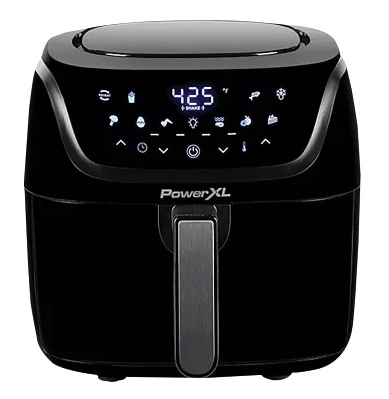 PowerXL PXLVP-4B Air Fryer, 4 qt Capacity, 1200 W, 1-Basket, Digital Control, Black