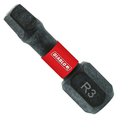 Diablo DSQ31P2 Screwdriver Insert Bit, #3 Drive, Square Drive, 1 in L