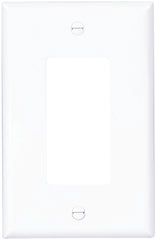 Eaton Wiring Devices PJ26W Wallplate, 4-7/8 in L, 3-1/8 in W, 1 -Gang, Polycarbonate, White, High-Gloss