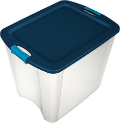 Sterilite 14489604 Carry Tote, Plastic, Clear, 23-5/8 in L, 18-5/8 in W, 20-1/8 in H