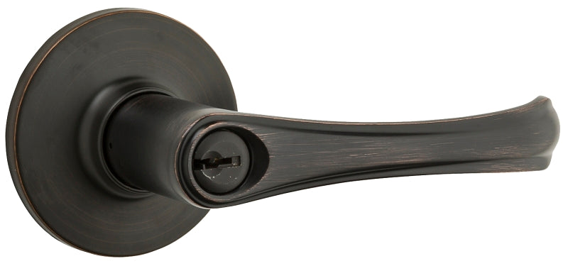Weiser Safe Lock Grapevine Series 9SL50000-019 Entry Lever, Levers Lock, Venetian Bronze, Residential, Universal Hand