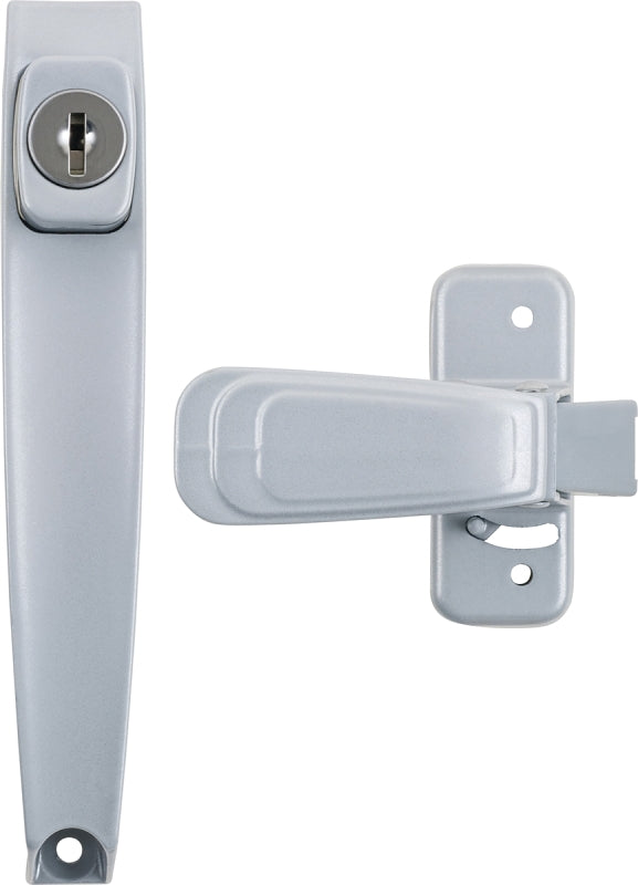 Wright Products VK444-2 Keyed Pushbutton Handle, Aluminum, 3/4 to 2 in Thick Door