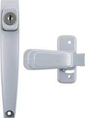 Wright Products VK444-2 Keyed Pushbutton Handle, Aluminum, 3/4 to 2 in Thick Door