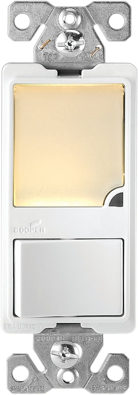 Eaton Cooper Wiring Patrol Series 7738V-BOX Night Light, 15 A, 120 V, 1 W, 3-Lamp, LED Lamp, Ivory Light, PVC Fixture