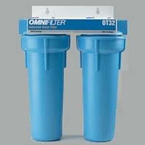 Pentair OMNIFilter Series OT32-S-S06 Filtration System, 400 gal Capacity, 0.5 gpm, 2-Stage, Blue/White