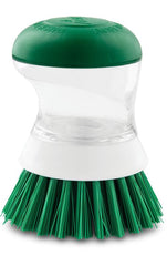 LIBMAN 1278 Palm Brush, Nylon Trim, Comfort Grip Handle, Green Handle