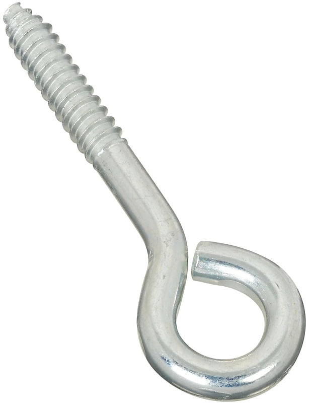 National Hardware N220-707 Lag Screw Eye, 3/8 in Thread, 2 in L Thread, 3/4 in ID Dia Eye, 3.01 in L Shank, Steel, Zinc