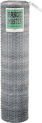 Rangemaster 5929 Poultry Net, 150 ft L, 60 in W, 20 Gauge, Hexagonal Mesh, 1 in Mesh, Steel