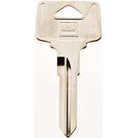 Hy-Ko 11010VL6 Automotive Key Blank, Brass, Nickel, For: Volvo Vehicle Locks, VL6 Key Number