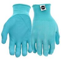 Miracle-Gro MG37164/WML Grip Gloves, Women's, M/L, Elastic Knit Cuff, Polyurethane Coating, Aqua
