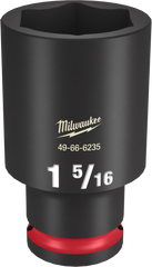 Milwaukee SHOCKWAVE Impact Duty Series 49-66-6235 Deep Impact Socket, 1-5/16 in Socket, 1/2 in Drive, Square Drive