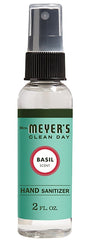 Mrs. Meyer's 11152 Hand Sanitizer, 9 in L, 4 in W, Basil, 2 fl-oz Bottle
