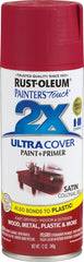 2X Ultra Cover 334063 Spray Paint, Satin, Colonial Red, 12 oz, Can