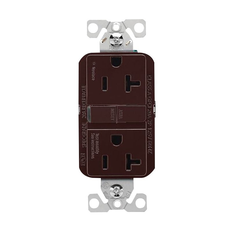 RECEPTACLE GFCI BROWN 20A 125V