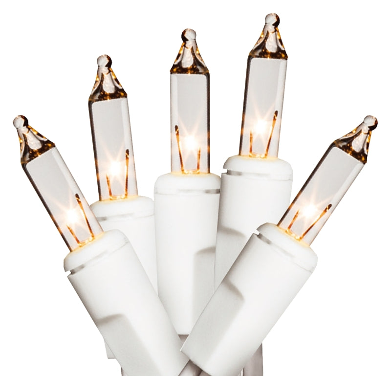 Hometown Holidays U10Y082F Light Set, Christmas, 120 V, 40.8 W, 100-Lamp, Incandescent Lamp, Clear Lamp, 21.96 ft L