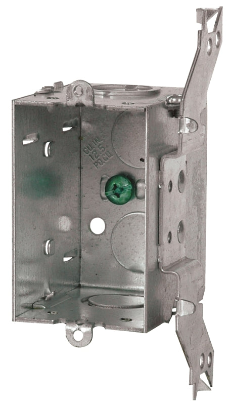 Hubbell 1104SBBAR Device Box, 1-Gang, 1/2 in, Metal