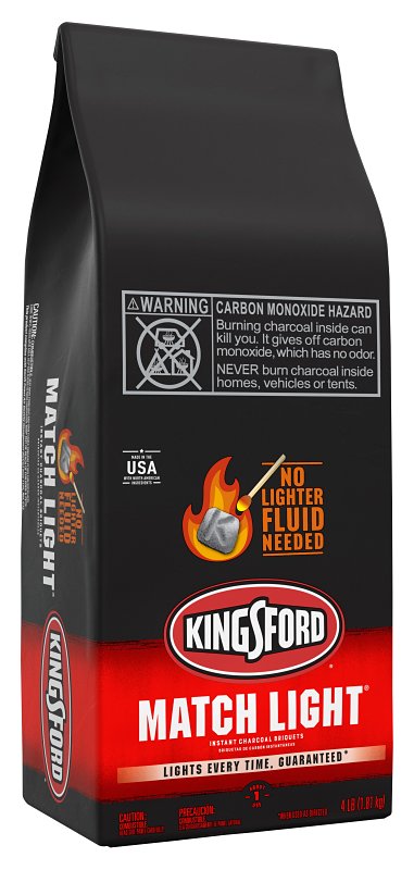 Kingsford MATCH LIGHT 32096 Wood Charcoal Briquette, 4 lb Bag