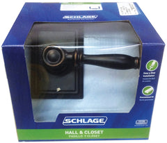 Schlage Birmingham Series F10VBIR716ADD Passage Lever, Mechanical Lock, Aged Bronze, Lever Handle, Metal, Residential