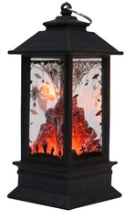 Santas Forest 99936 Halloween Tombstone Lantern, 5 in H, Plastic, Black, Internal Light, Indoor, Outdoor