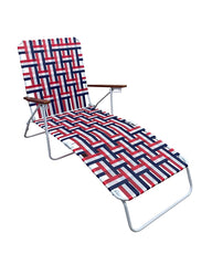 Seasonal Trends AC4012-RED Folding Web Lounge Chair, 25.20 in W, 66.93 in D, 35.04 in H, 300 lbs Capacity