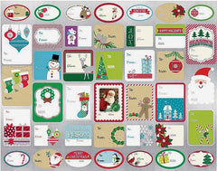 Hometown Holidays IG87436/68113 Sticky Gift Tag, Assorted, Occasions: Christmas, Self Adhesives Gift Tags, Paper