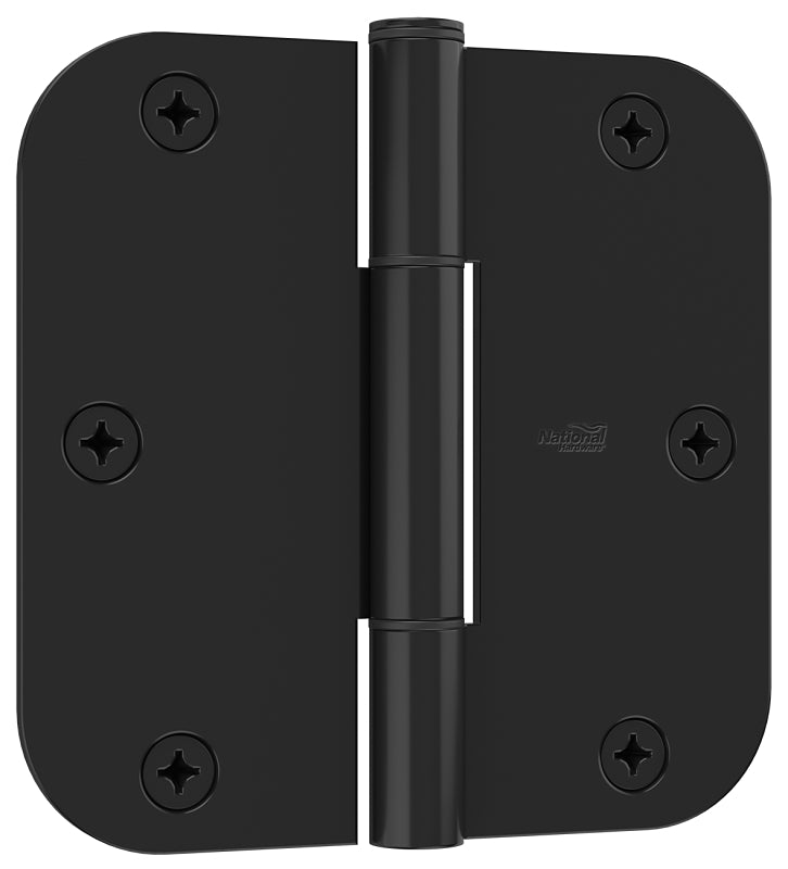 National Hardware Squeak Guard Series N830-447 Door Hinge, 3-1/2 in H Frame Leaf, 3/32 in Thick Frame Leaf, Steel, 50 lb