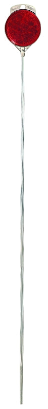 Hy-Ko DM100R36 Driveway Marker, Aluminum Post, Red Reflector