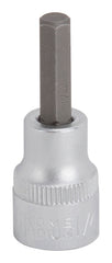 Vulcan Fractional Hex Bit Socket, Chrome, 1/4 in, 3/8 in Drive, 1-7/8 in OAL