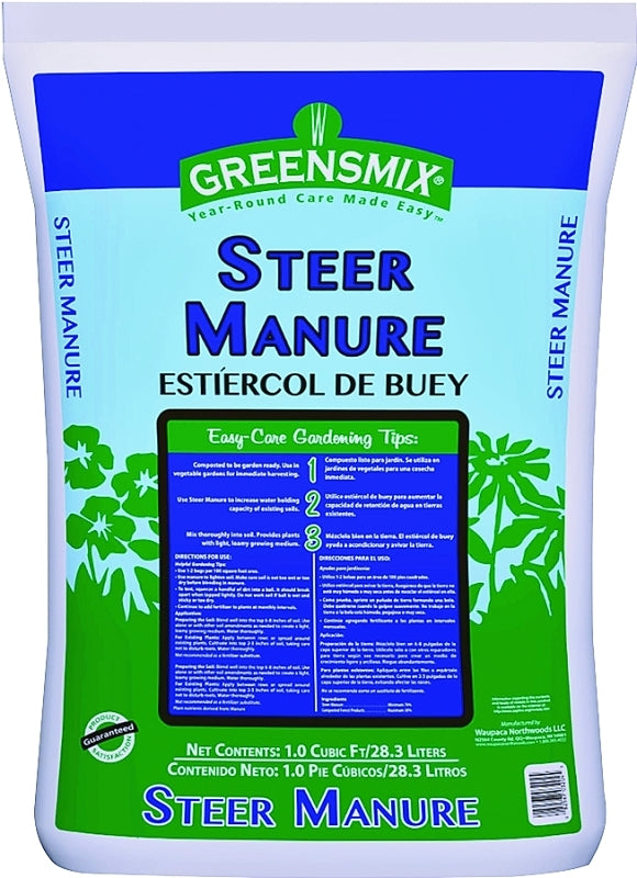 Greensmix WGM13204 Steer Manure, 1 cu-ft