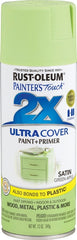 2X Ultra Cover 249077 Spray Paint, Satin, Green Apple, 12 oz, Can