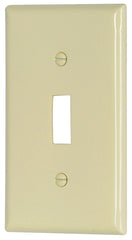 Eaton Wiring Devices 5134LA Wallplate, 4-1/2 in L, 2-3/4 in W, 1 -Gang, Nylon, Light Almond, High-Gloss