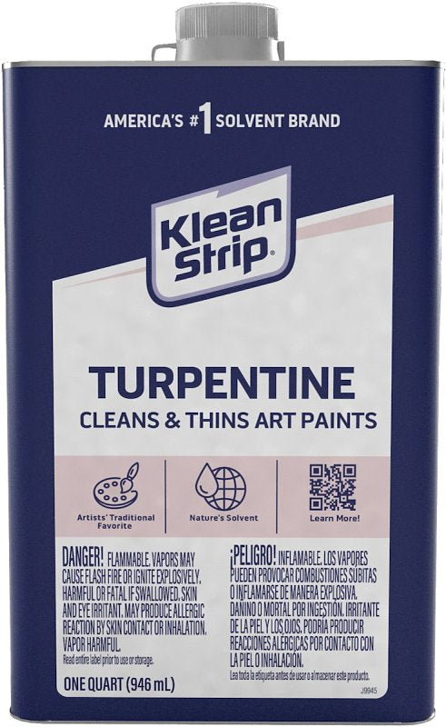 Klean Strip QGT69 Gum Spirit Thinner, Liquid, Pine, Clear, 1 qt