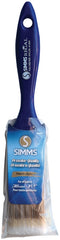 Simms 1400-30 Paint Brush, 1-1/4 in W, Flat Brush, 2-1/4 in L Bristle, Nylon/Polyester Bristle
