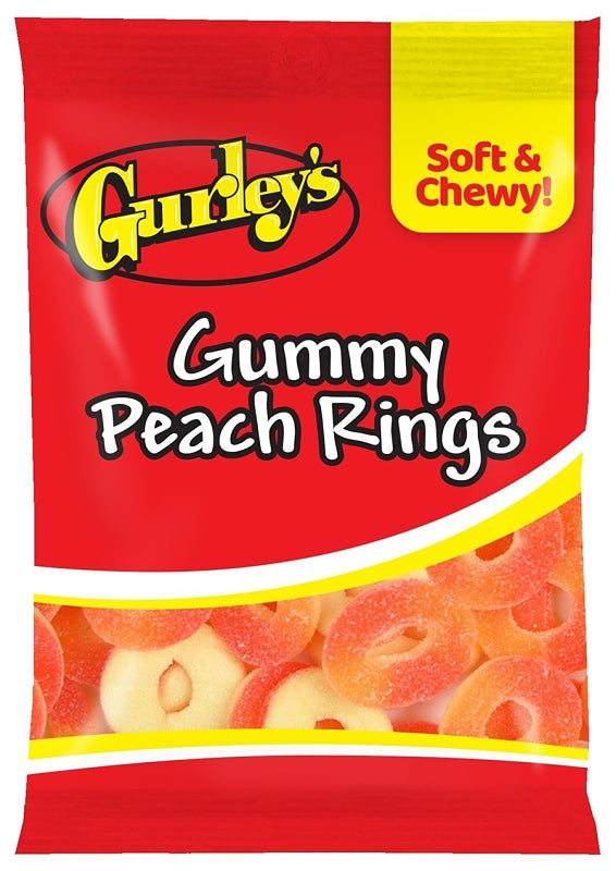 Gurley's 743784 Candy, Gummy, Gummy Peach Ring Flavor, 5 oz